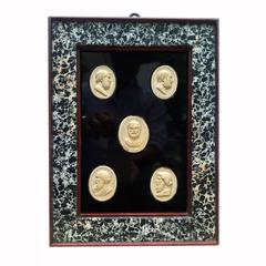 Early 19th Century Italian Neoclassical Grand Tour Framed Cameos 1