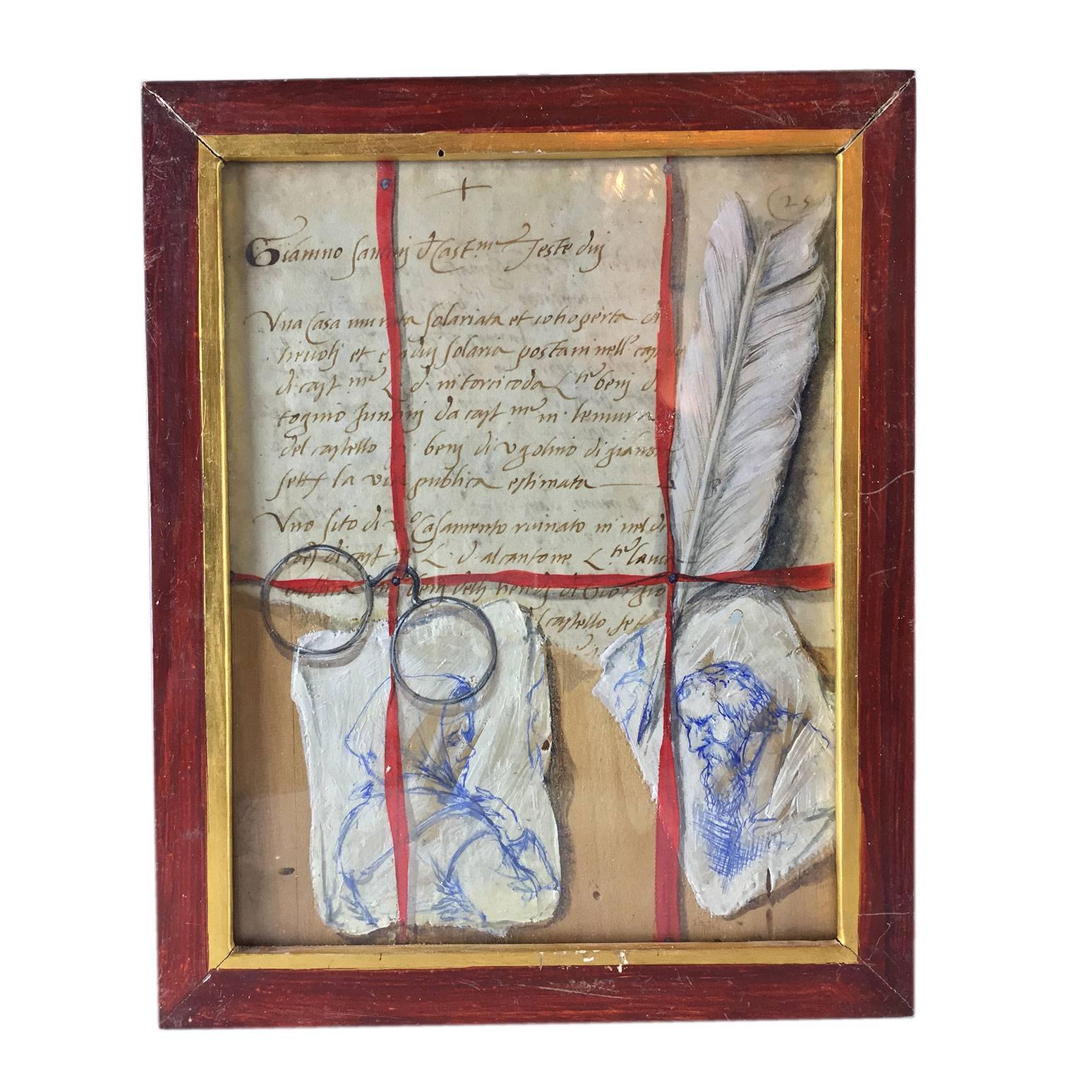 19th century trompe l'oeil painting