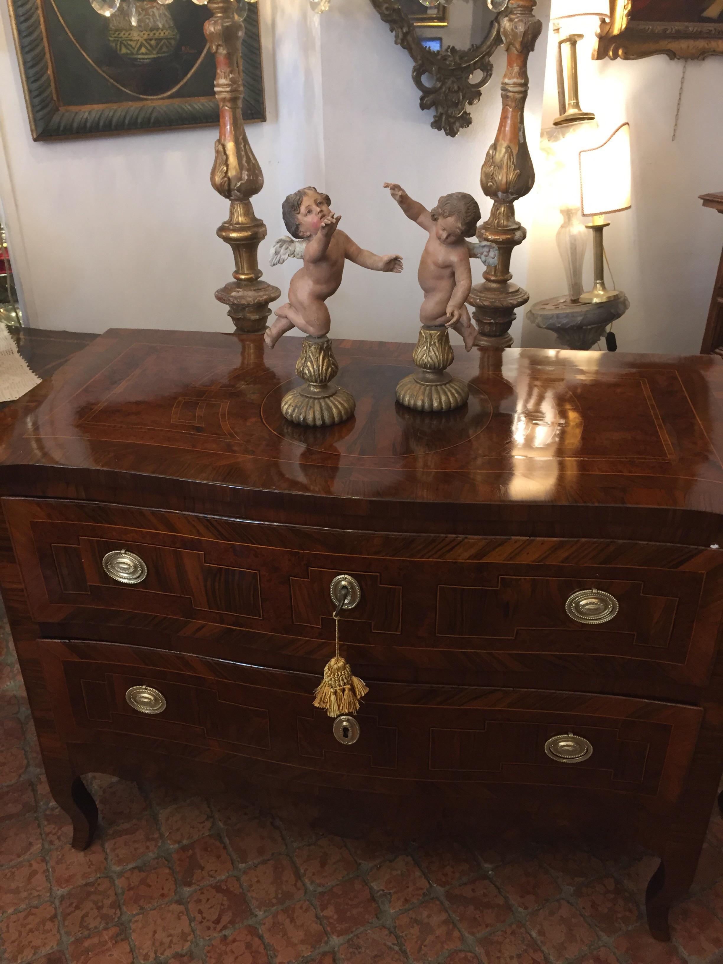 Pair of 18th Century Italian Neapolitan Cherubs Terracotta Putti Sculptures 6