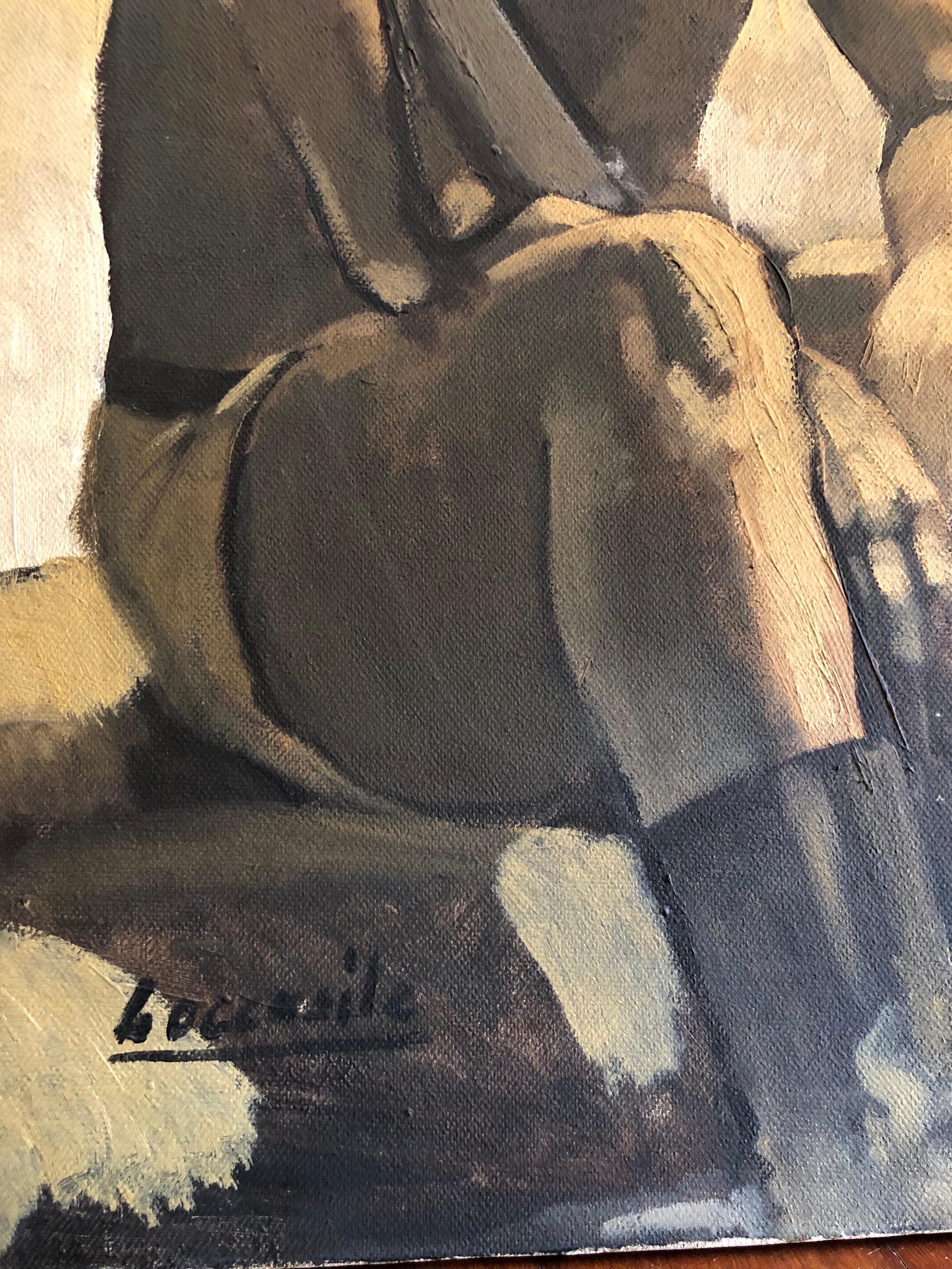 Late 20th Century World War II Italian Soldiers in North Africa Desert by Bocassile, 1978 circa For Sale