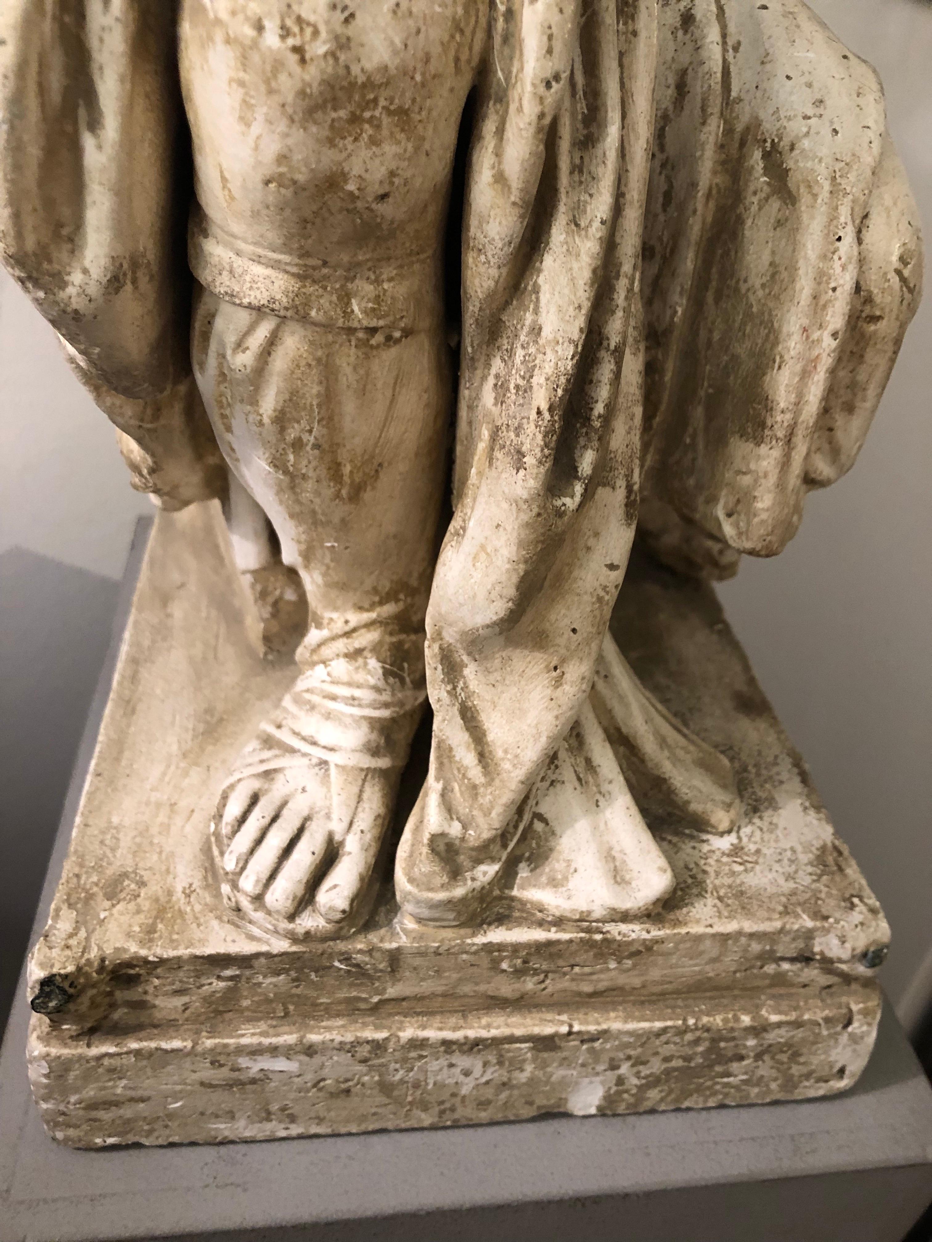 Scultura Italiana In Gesso Raffigurante Mosè Ispirata A Michelangelo Primi 1900 in vendita 8