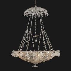 20th Century Italian Beaded Crystal Flush Mount Umbrella Chandelier