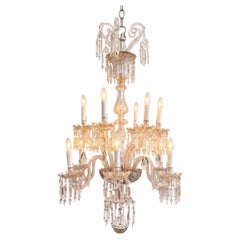 Italian 12-Light Bohemian Crystal Chandelier, Second Half of the 1800s