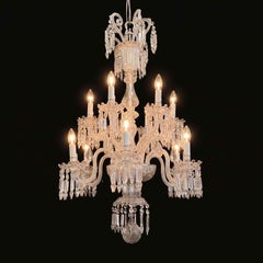 Italian 12-Light Bohemian Crystal Chandelier, Second Half of the 1800s