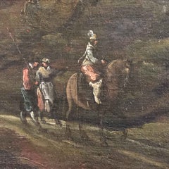 Baroque Mountain Landscape 18th Century Venetian School 99 x 70 in Painting