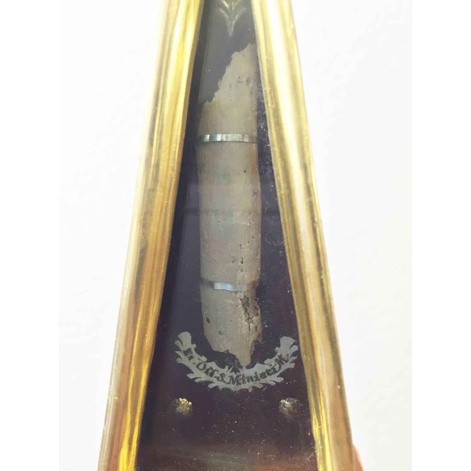 Mid-18th Century Italian Obelisk-Shaped Showcase Reliquary In Good Condition In Milan, IT