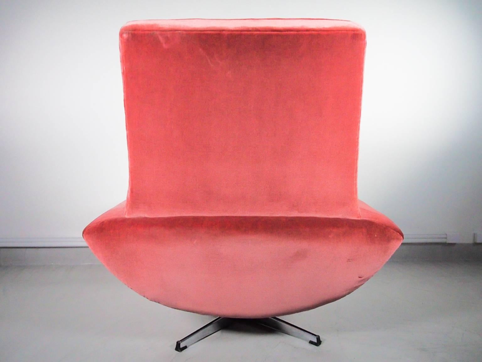 Swedish Rare High Back Capri Lounge Chair by Johannes Andersen
