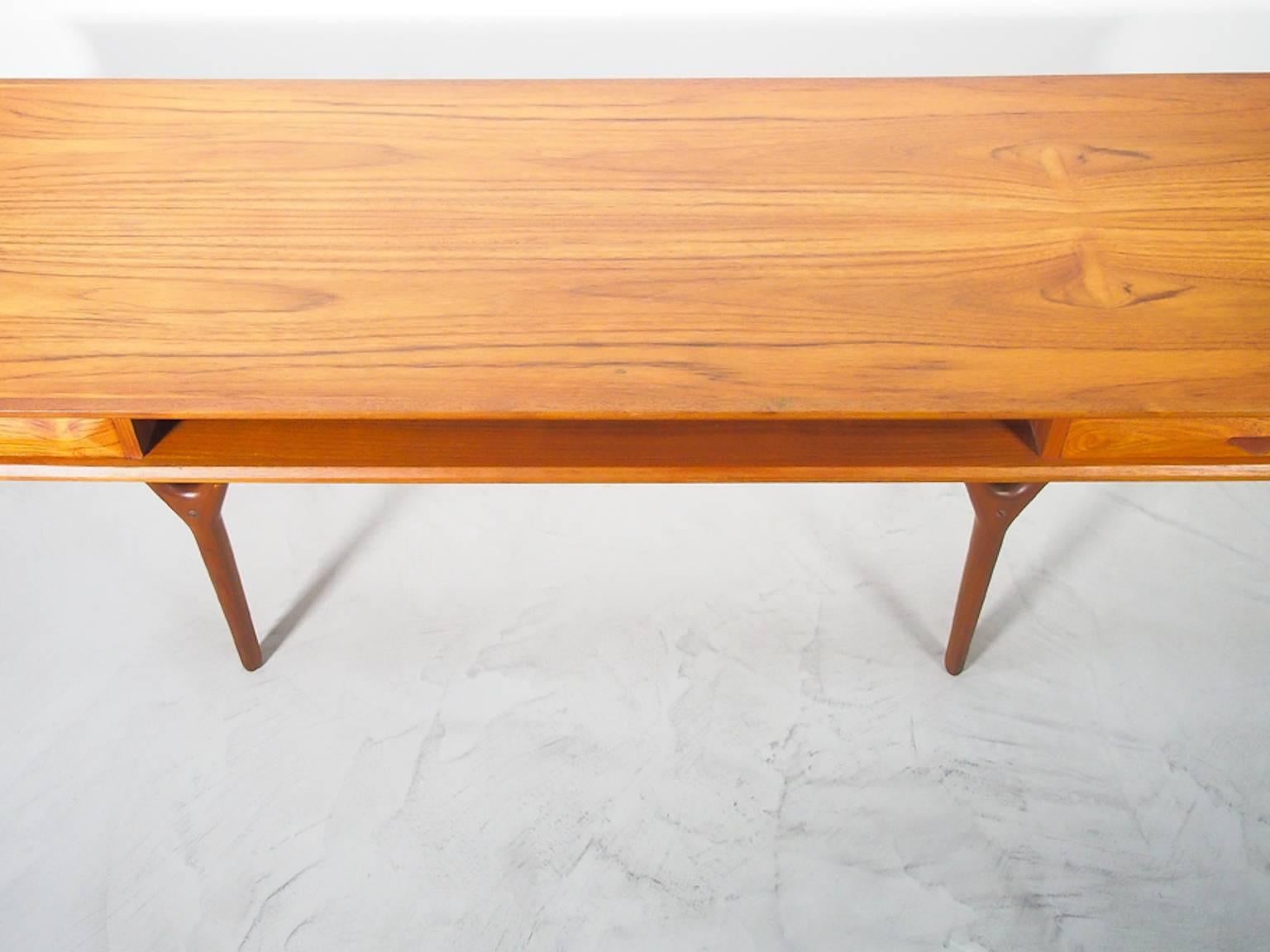 20th Century Danish Rectangular Teak Coffee Table with Drawers