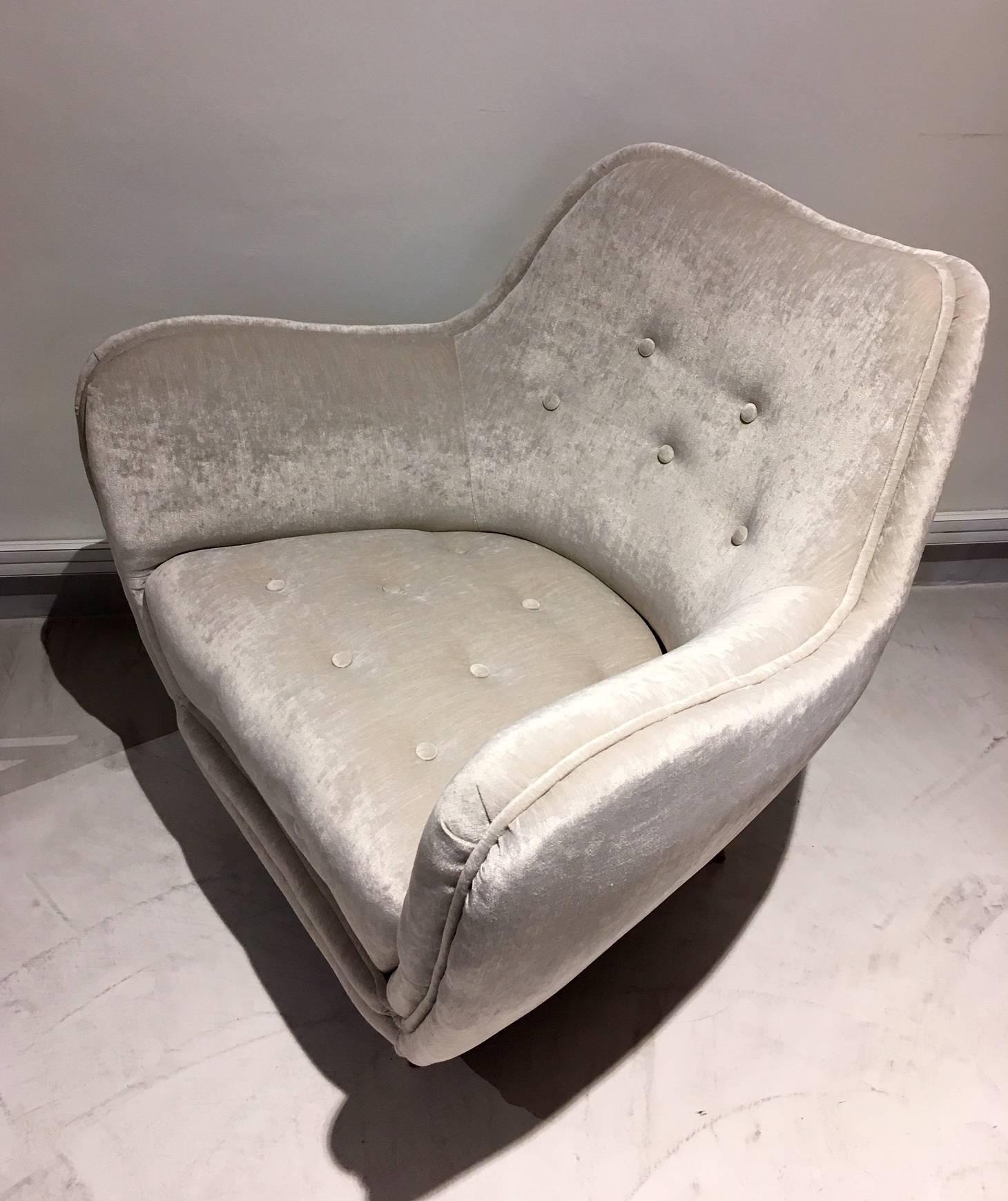 Swedish Levy Carlssons Mobelafarr Button Tufted Armchair, Circa 1940