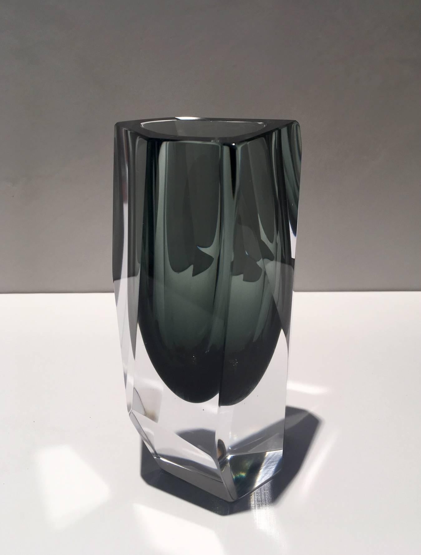 20th Century Flavio Poli Murano Glass Vase and Ashtray Set