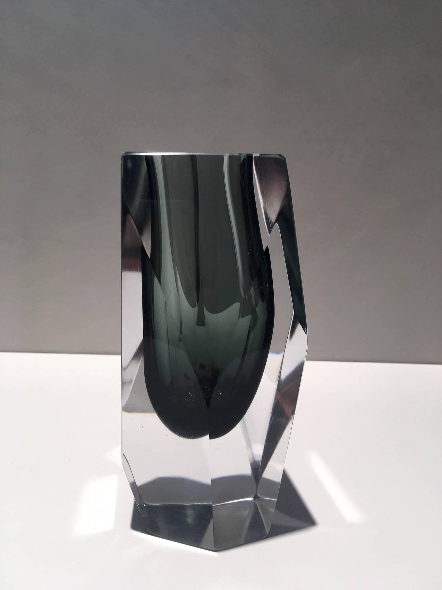 Flavio Poli Murano Glass Vase and Ashtray Set In Good Condition In Madrid, ES