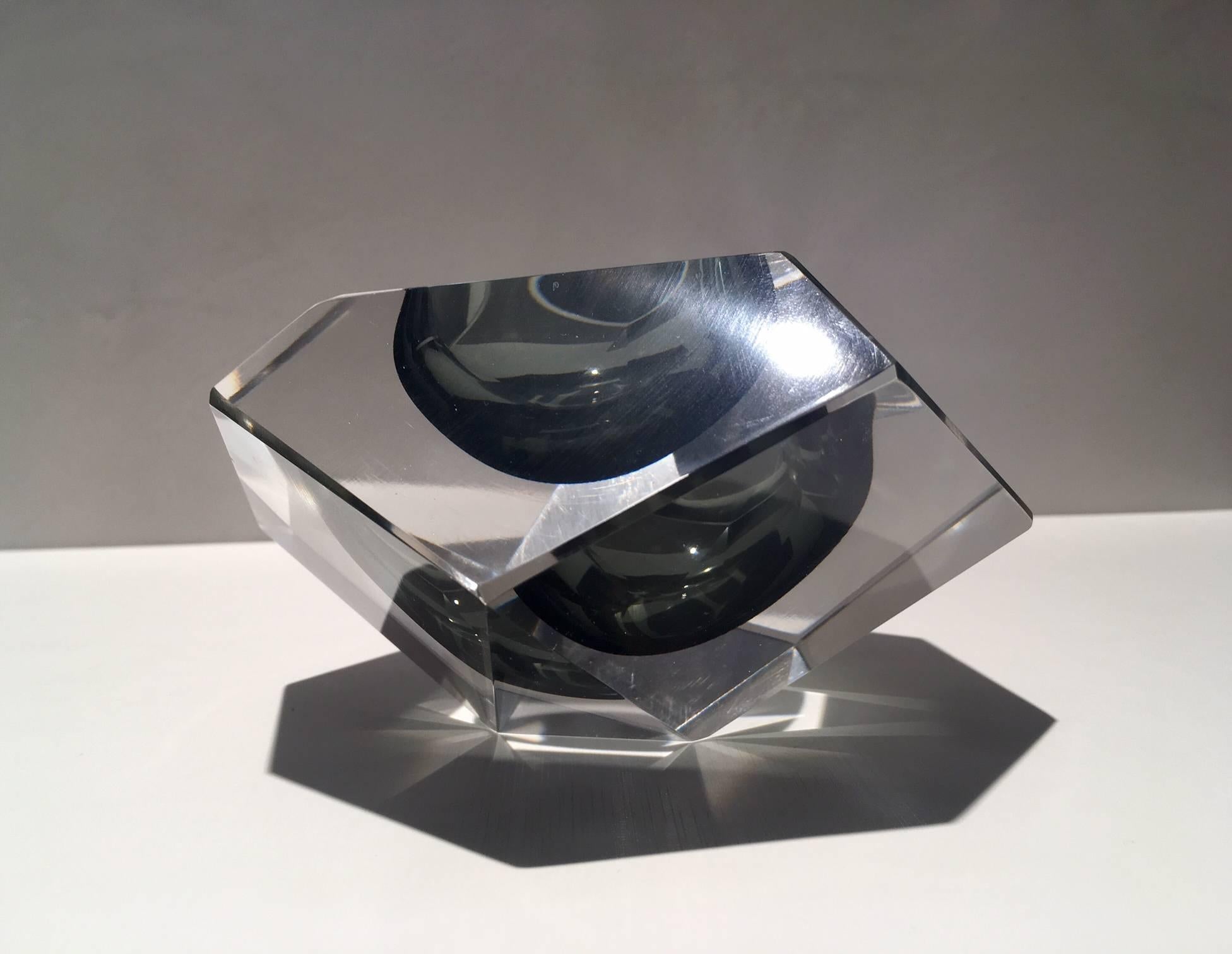 Flavio Poli Murano Glass Vase and Ashtray Set 3