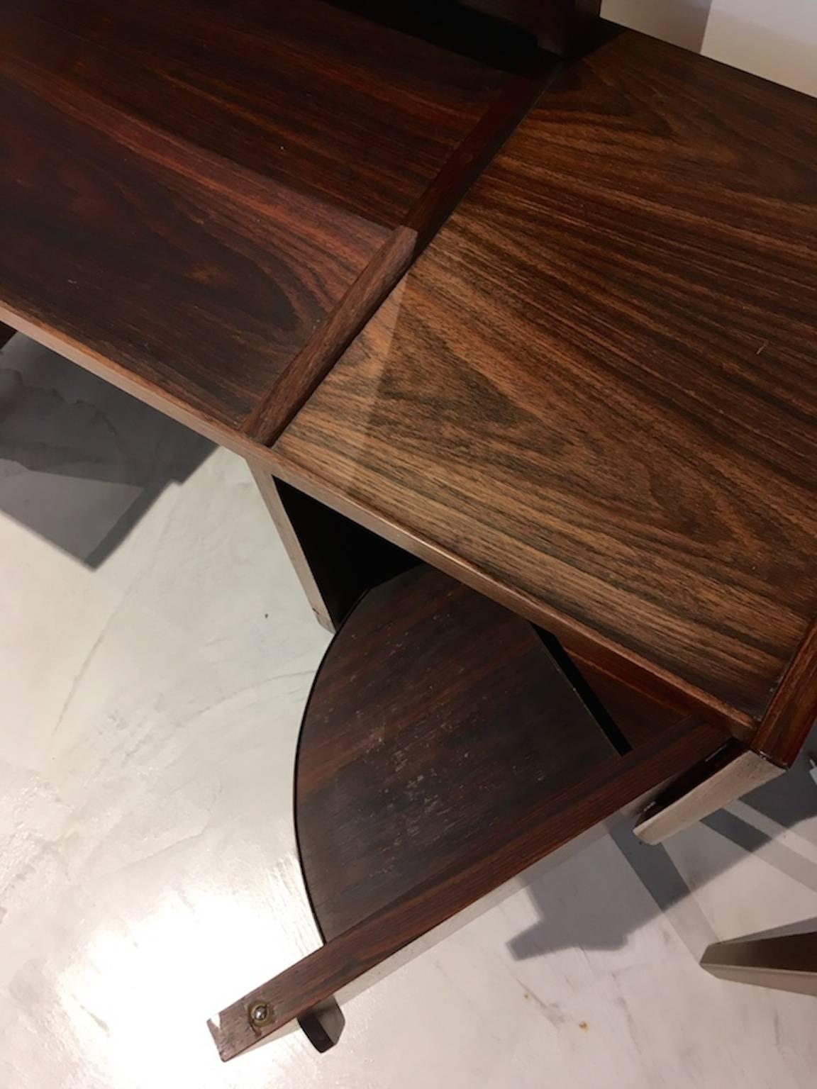 Mid-Century Danish Rosewood Vanity Table with Mirror 1