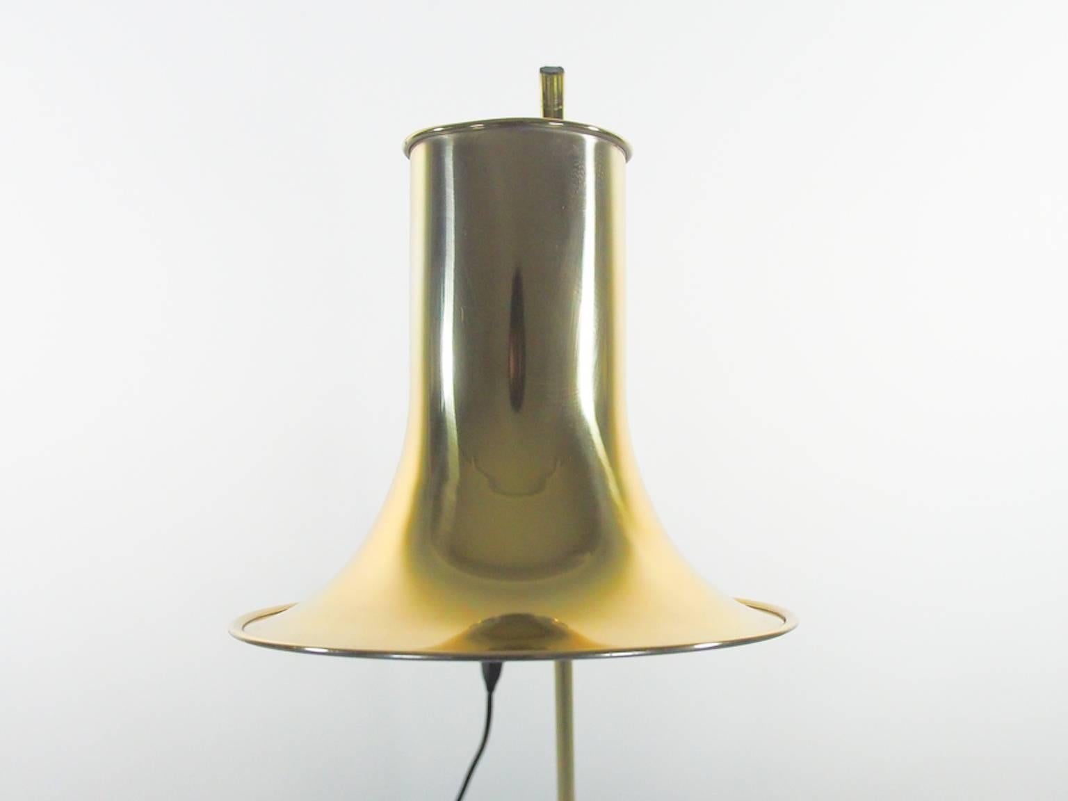 Mid-Century Swedish Brass Floor Lamp by Hemi 1