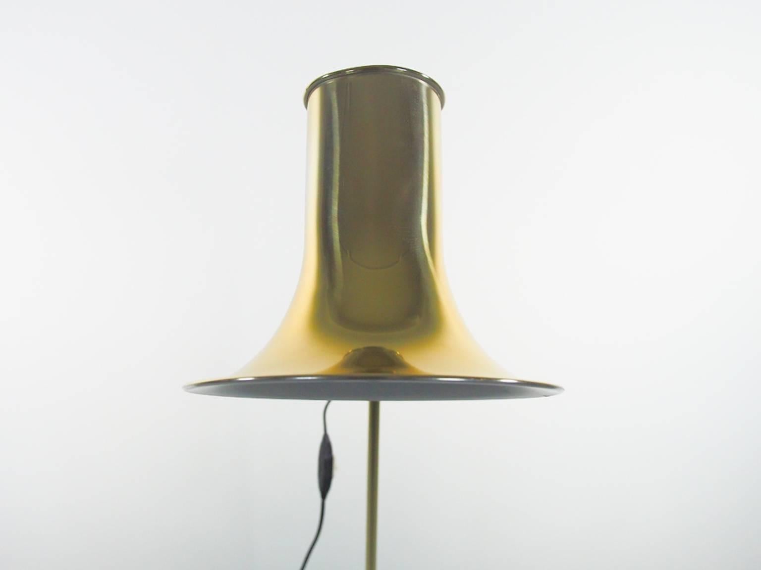 Mid-Century Swedish Brass Floor Lamp by Hemi 2