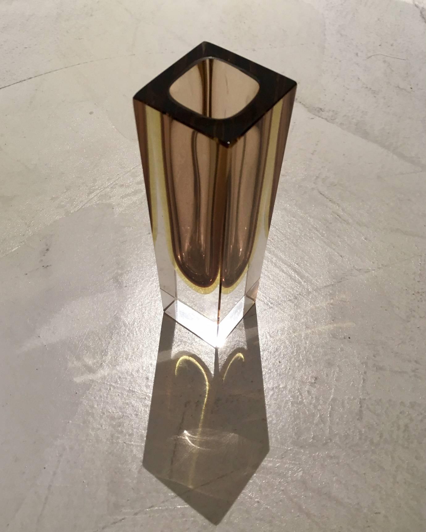 Small Flavio Poli Murano Glass Vase In Good Condition In Madrid, ES