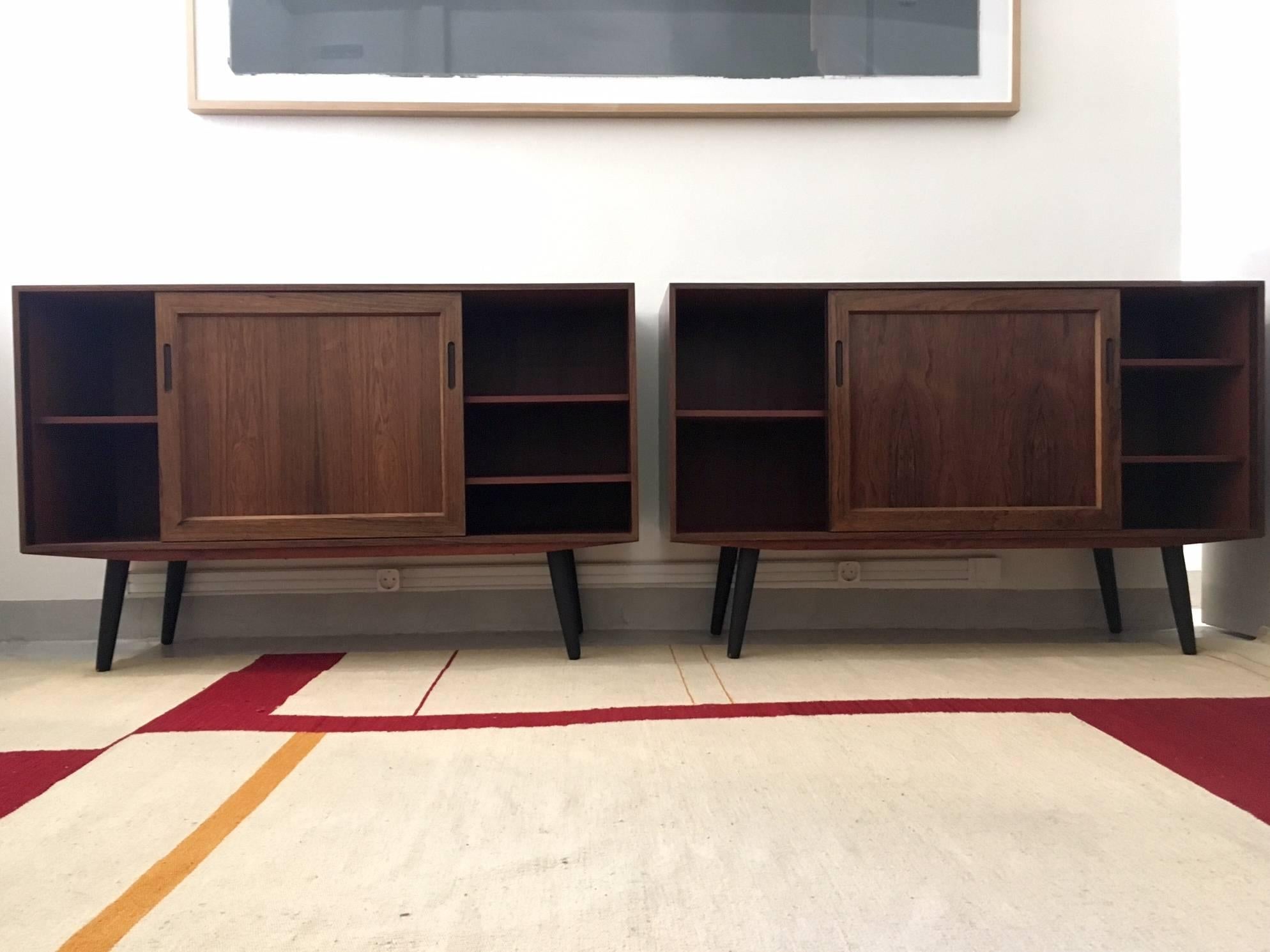 Pair of Mid-20th Century Danish Rosewood Sideboards In Excellent Condition In Madrid, ES