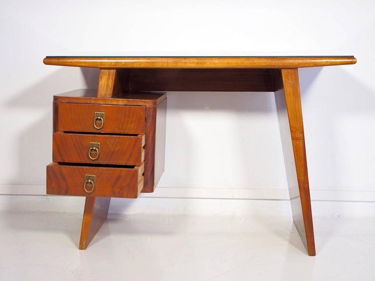 Small Italian Mahogany Writing Desk With Drawers