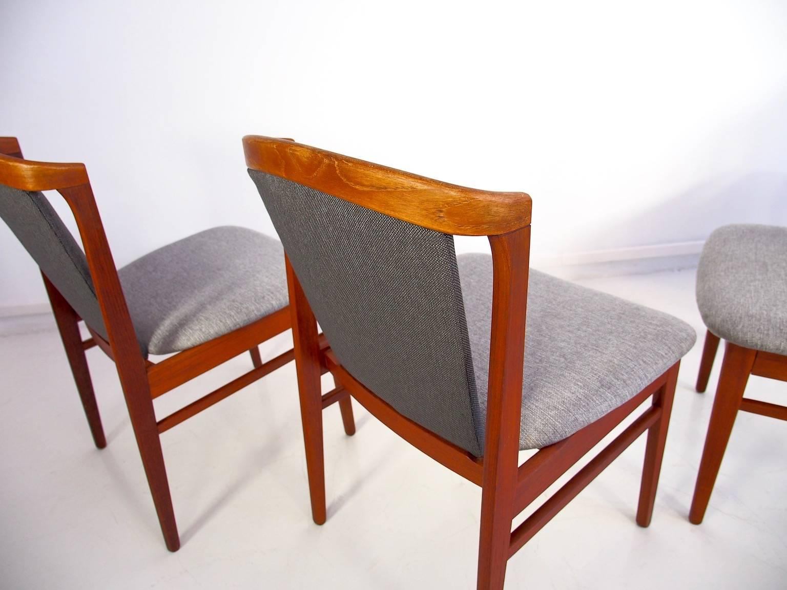 Four Teak Dining Chairs Designed by Erik Buch for Christensens Mobelfabrik In Excellent Condition In Madrid, ES