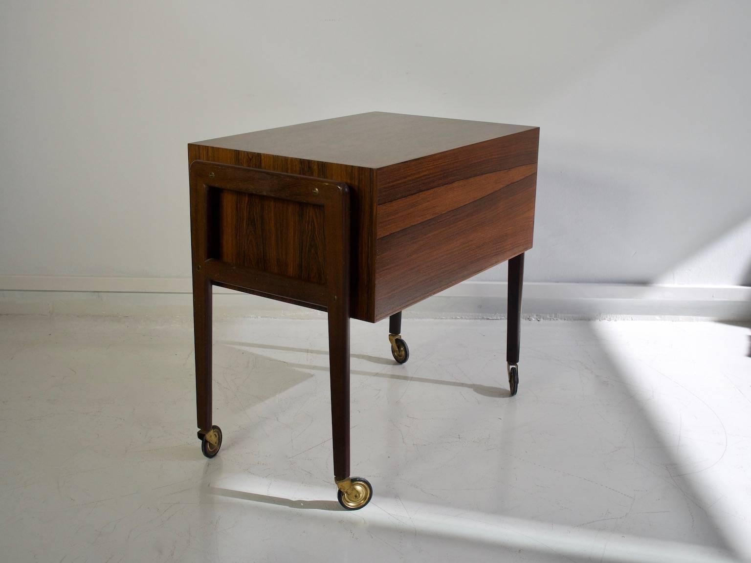 Danish Rosewood Commode with Pull-Out Drawers