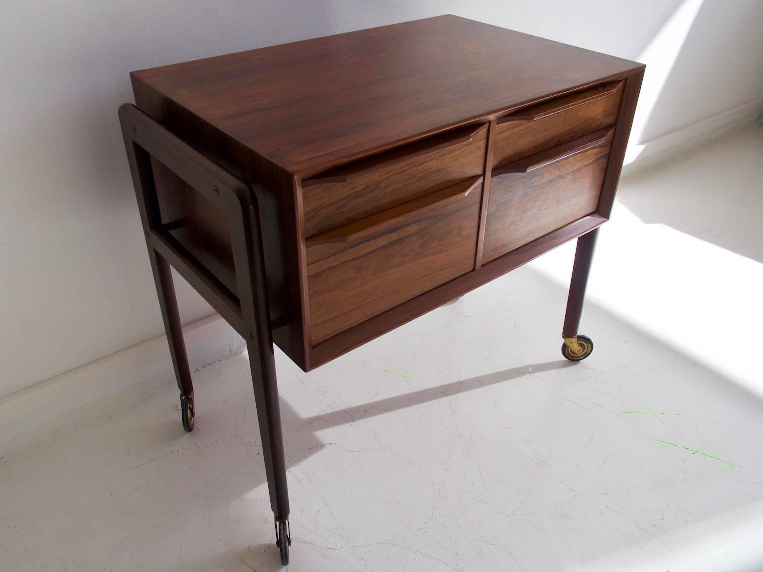 20th Century Rosewood Commode with Pull-Out Drawers