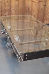 Coffee Table, Old Wagon of French Coal Mine