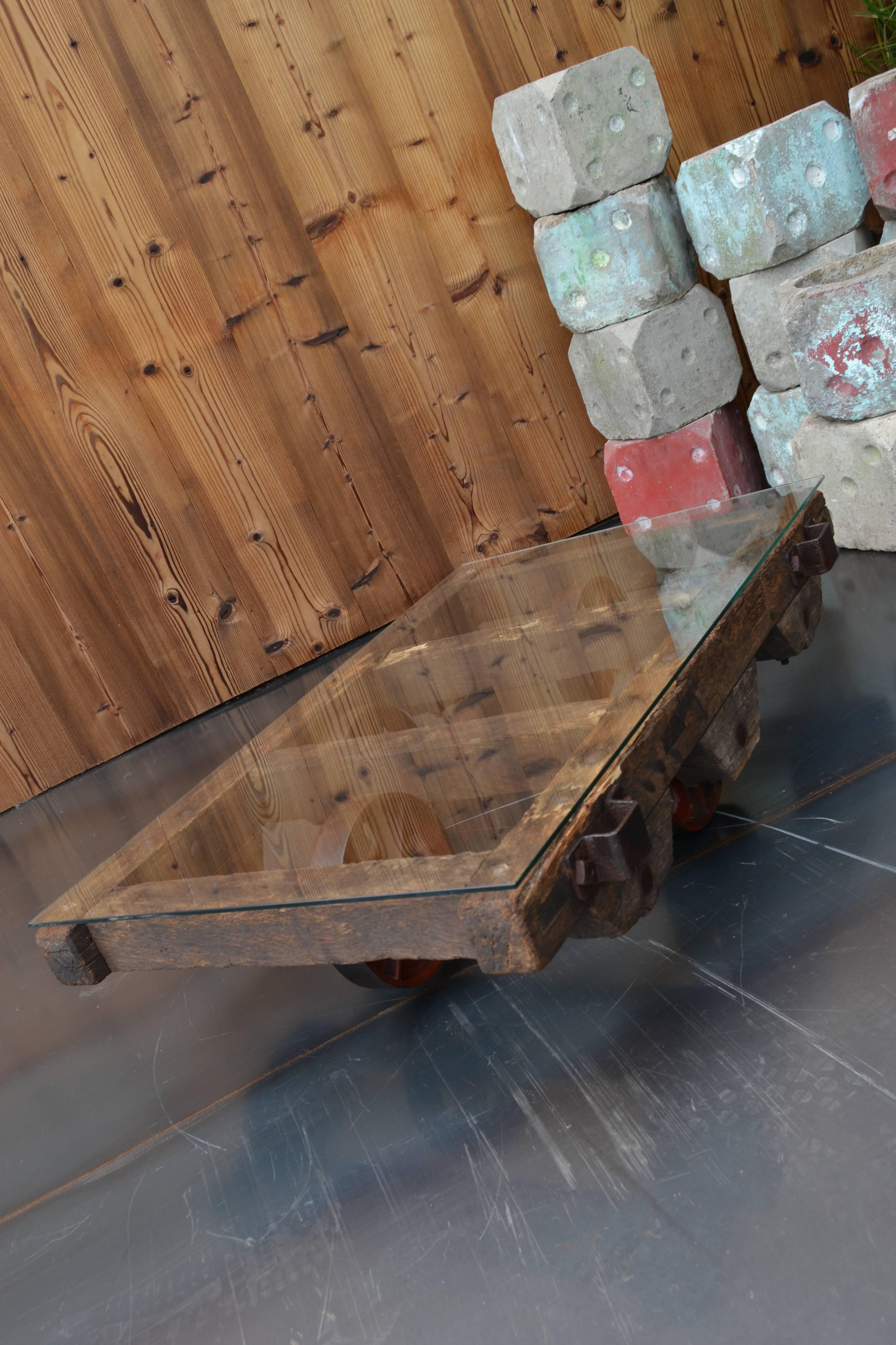 Coffee Table, Old Wagon of French Coal Mine 2