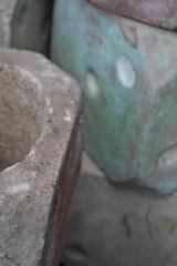 Deliciously Kitch, Concrete Planters Vintage