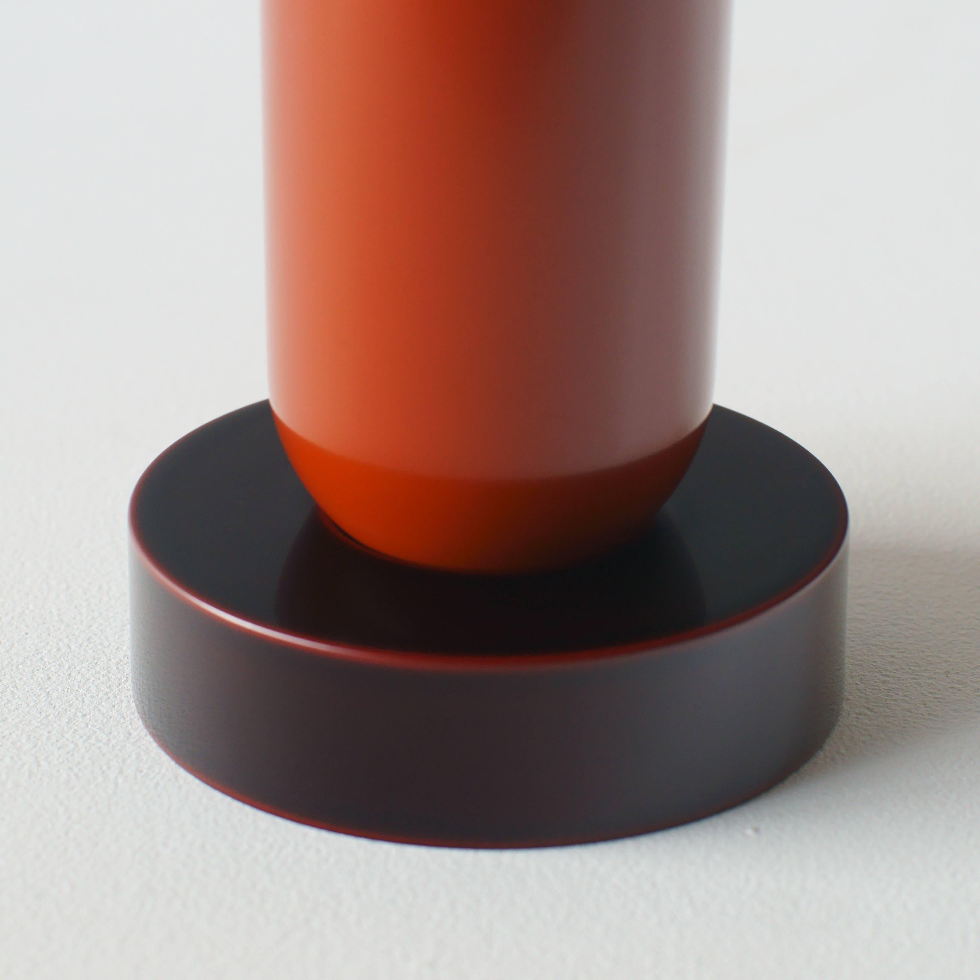 Mirto Blumenvase Ettore Sottsass Japanisch Urushi Lack Modell (Kunststoff)