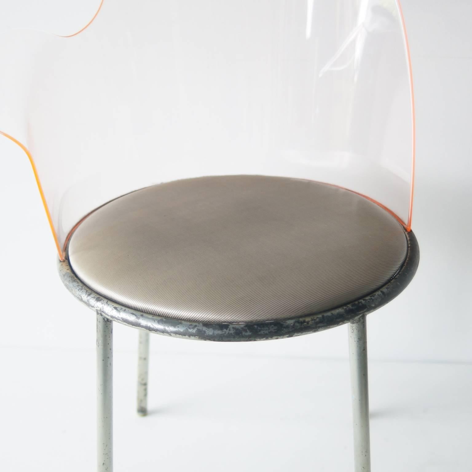 Late 20th Century Acrylic Back Chair by Shiro Kuramata