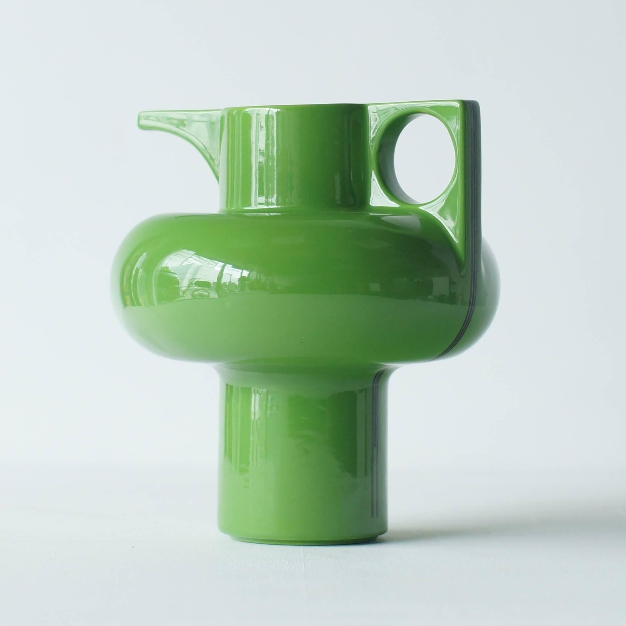 Sergio Asti Pitcher shaped flower vase released by Cedit in the late 1960s.