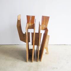 Scultura Hiroyuki Nishimura Due Astratto stile tribale natura selvaggia glamping