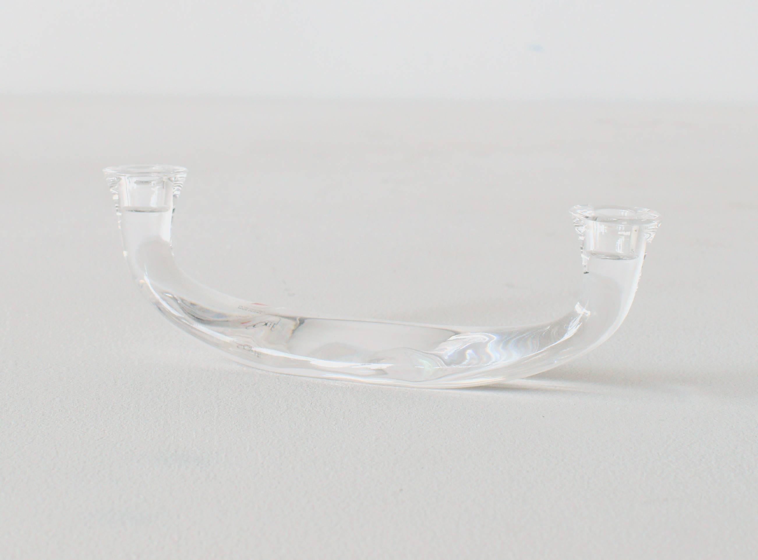 Modern Angelo Mangiarotti Gondola Candleholder for Colle Crystal For Sale