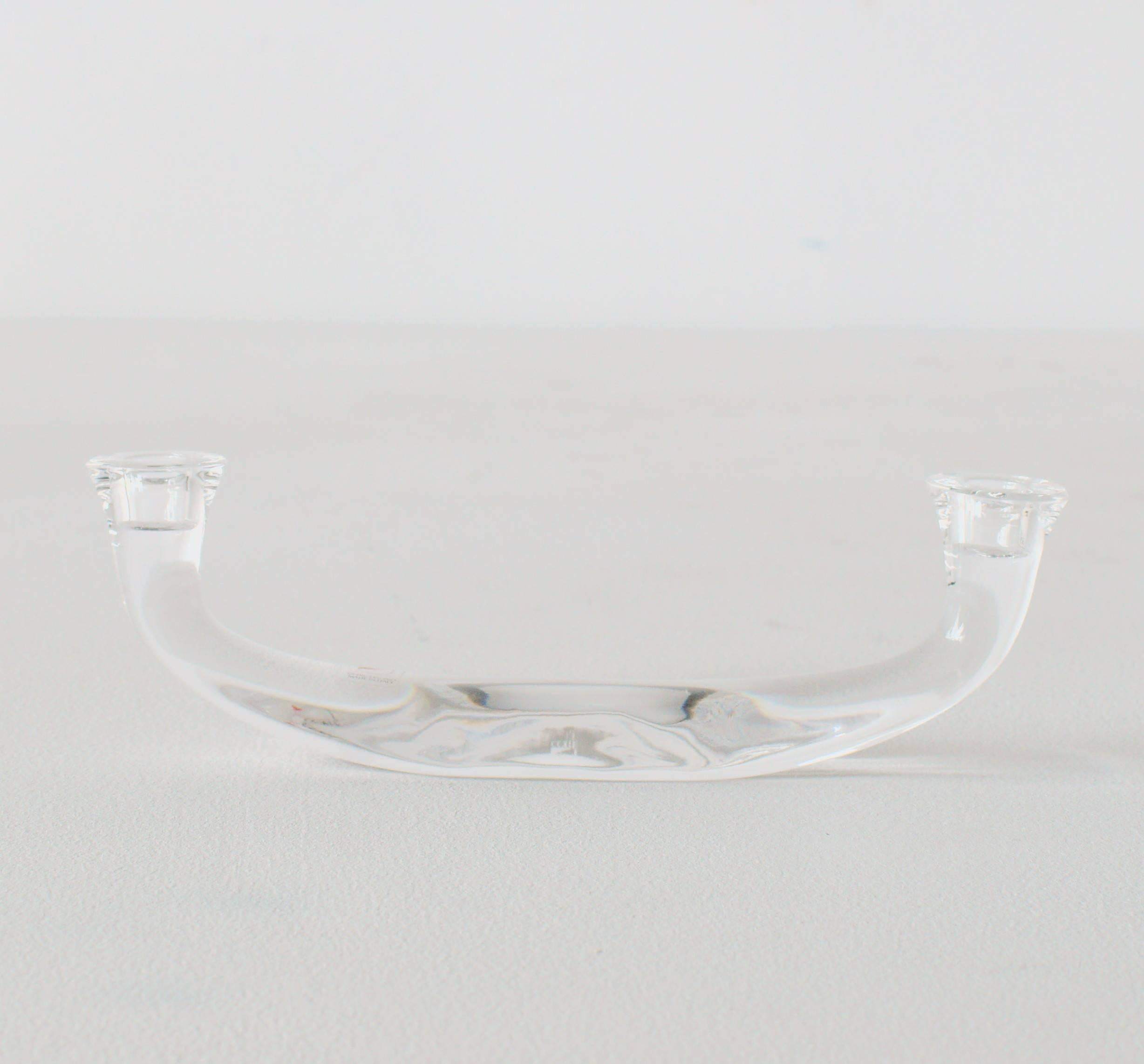 Angelo Mangiarotti Gondola Candleholder for Colle Crystal In Excellent Condition For Sale In Shibuya-ku, Tokyo