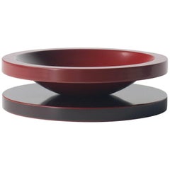 Basilico Großes Früchtetablett Ettore Sottsass Japanischer Urushi-Lack Modell A