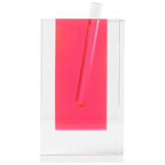 Shiro Kuramata Pink Vase Acrylic