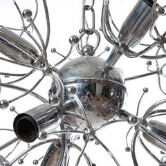 1960's six light sputnik Chandelier by Gaetano Sciolari