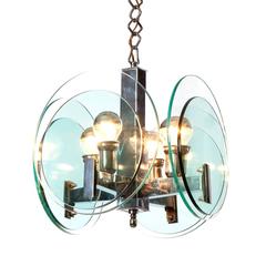 1960's four light Pendant Attributed to Veca 8