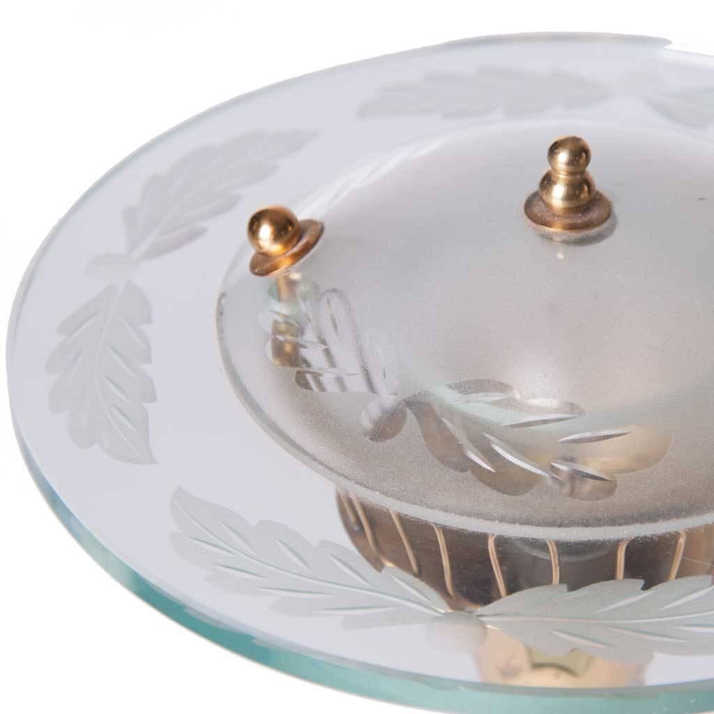 Italian 1940's stunning polychrome & glass tablelamp attributed to Fontana arte For Sale