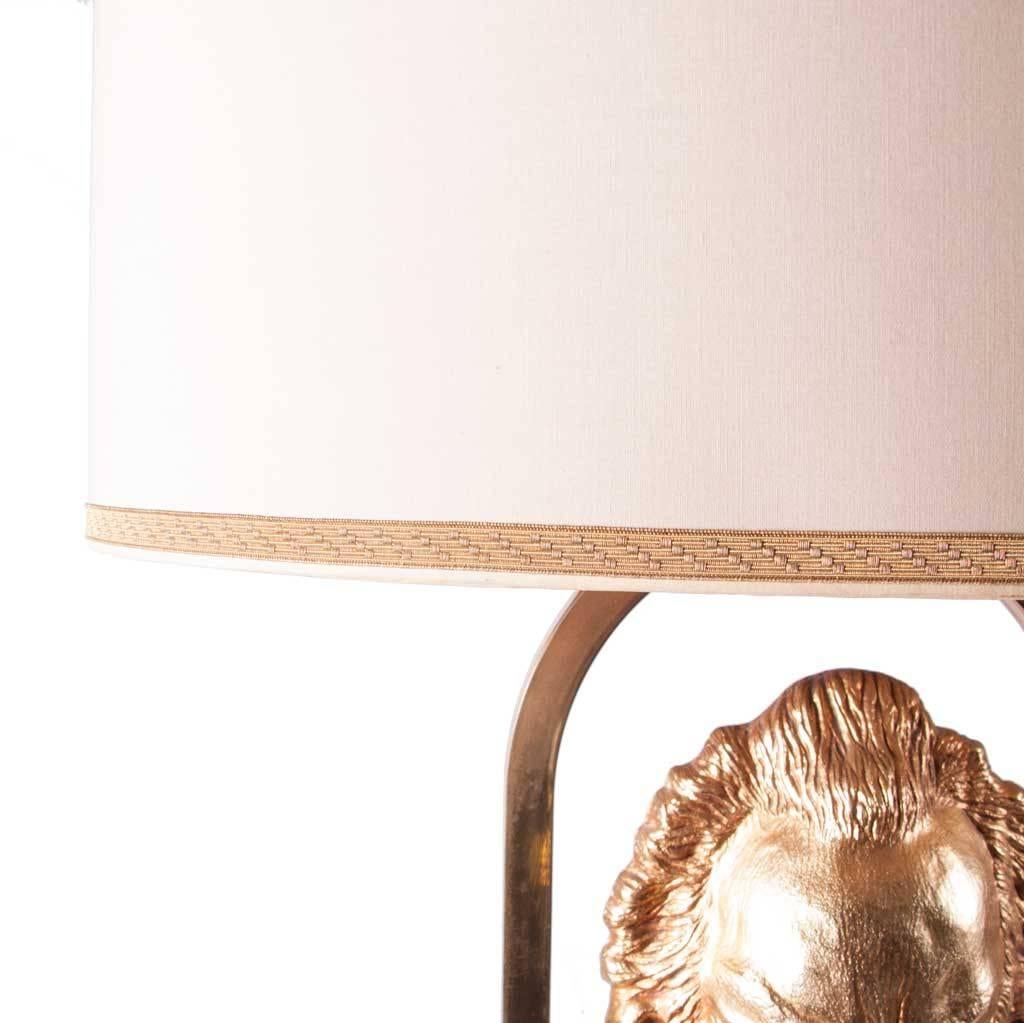 French 1960s Brass Table Lamp in Style of Maison Jansen For Sale