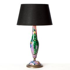 Beautiful Italian Table Lamps with Multiple Color Clowns