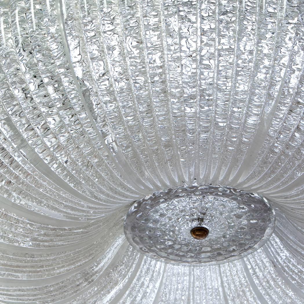 Verre de Murano moulé des années 1940 attribué à Venini Bon état - En vente à Schoorl, NL