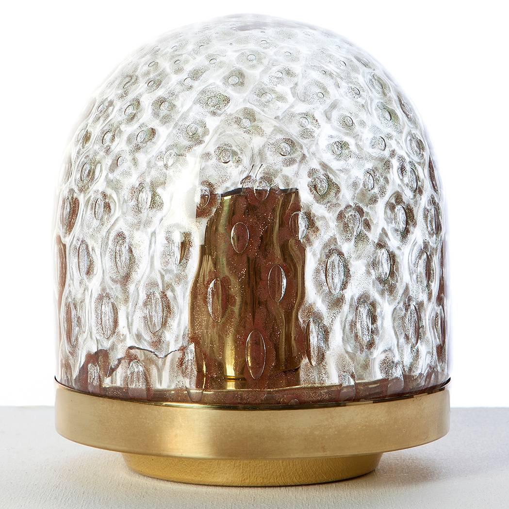1970s Murano Glass and Brass Table Lamps For Sale at 1stDibs
