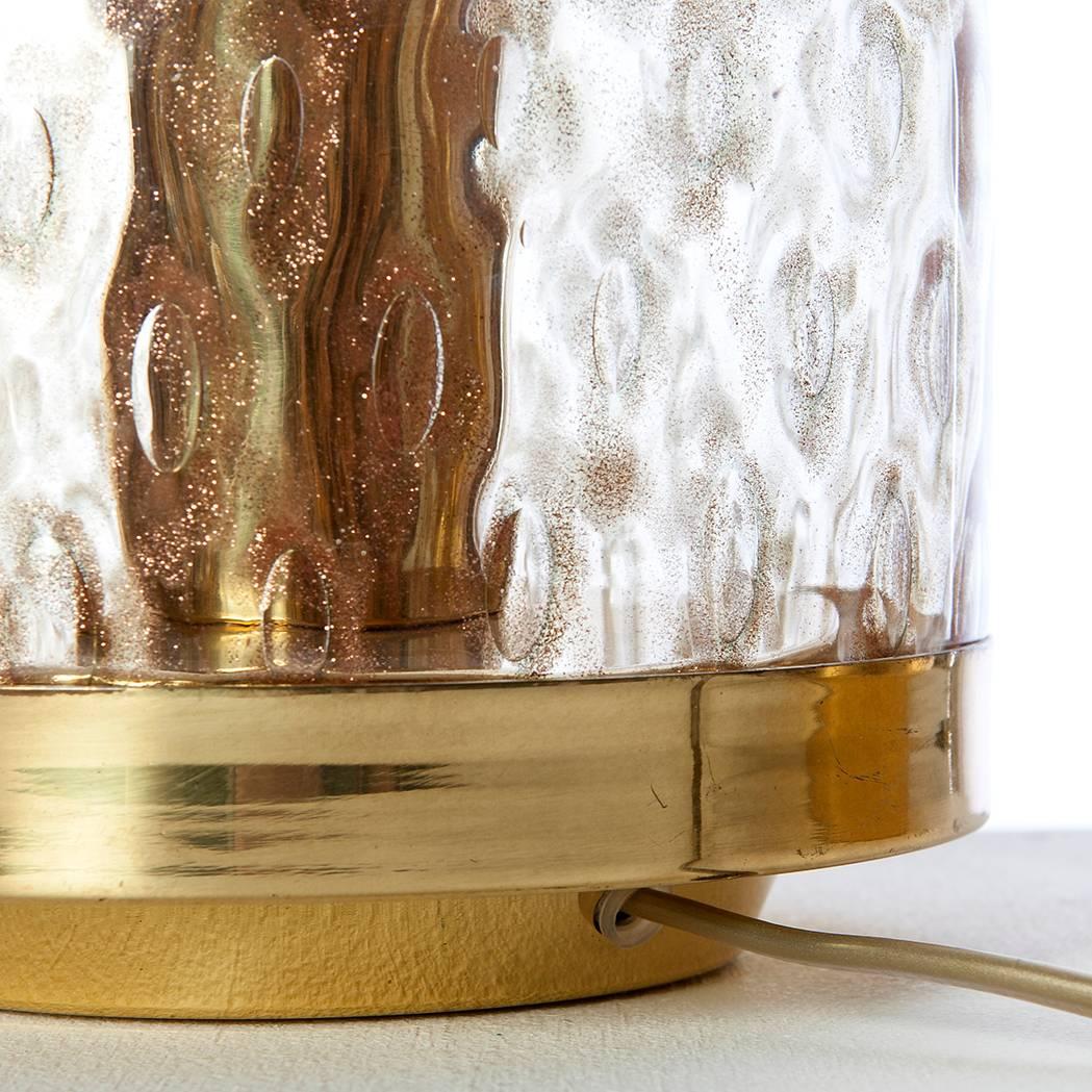1970s Murano Glass and Brass Table Lamps In Good Condition In Amsterdam, NH