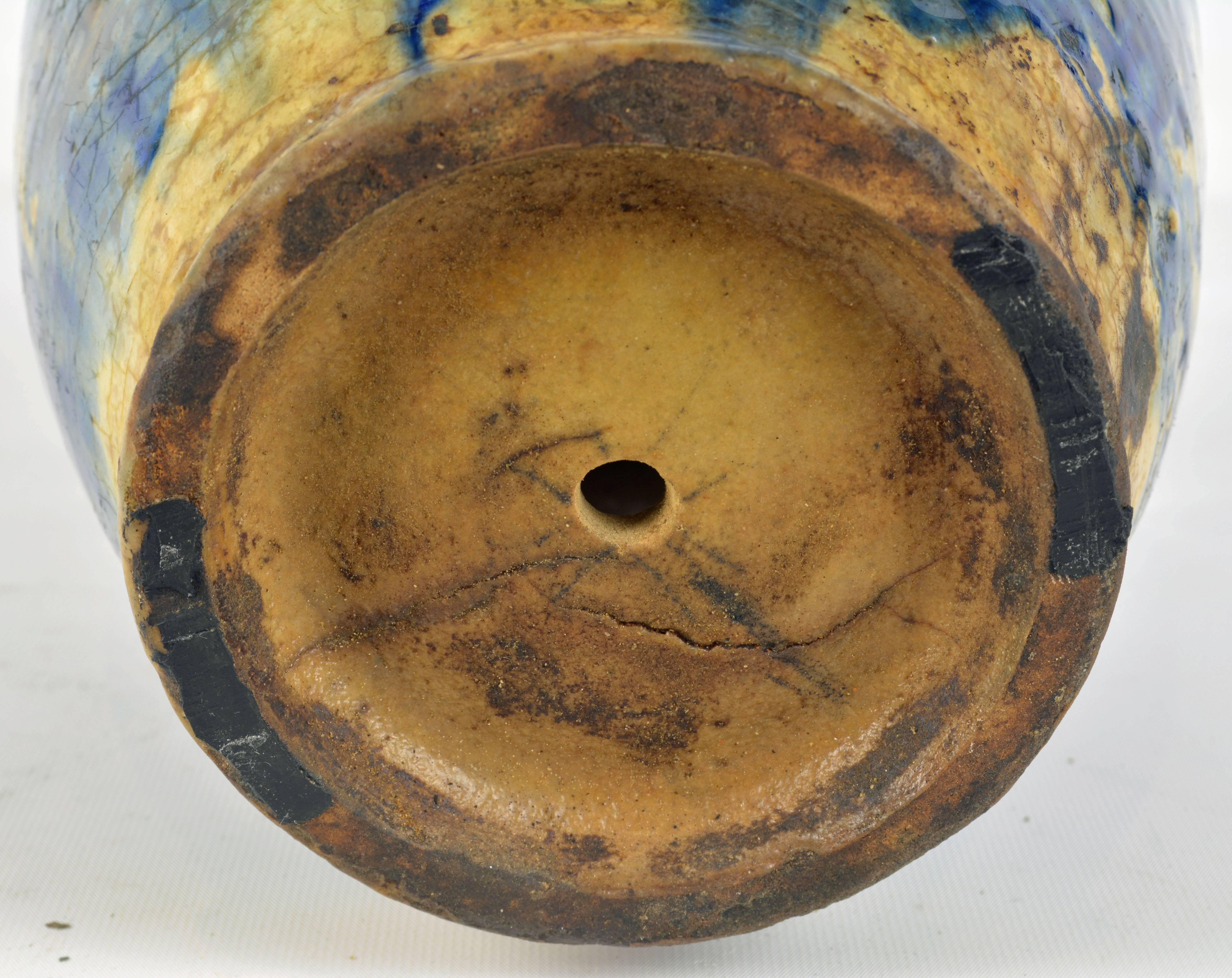 Rare Islamic Mamluk Period 16th Century Likely Syrian Blue and White Ceramic Jar 2