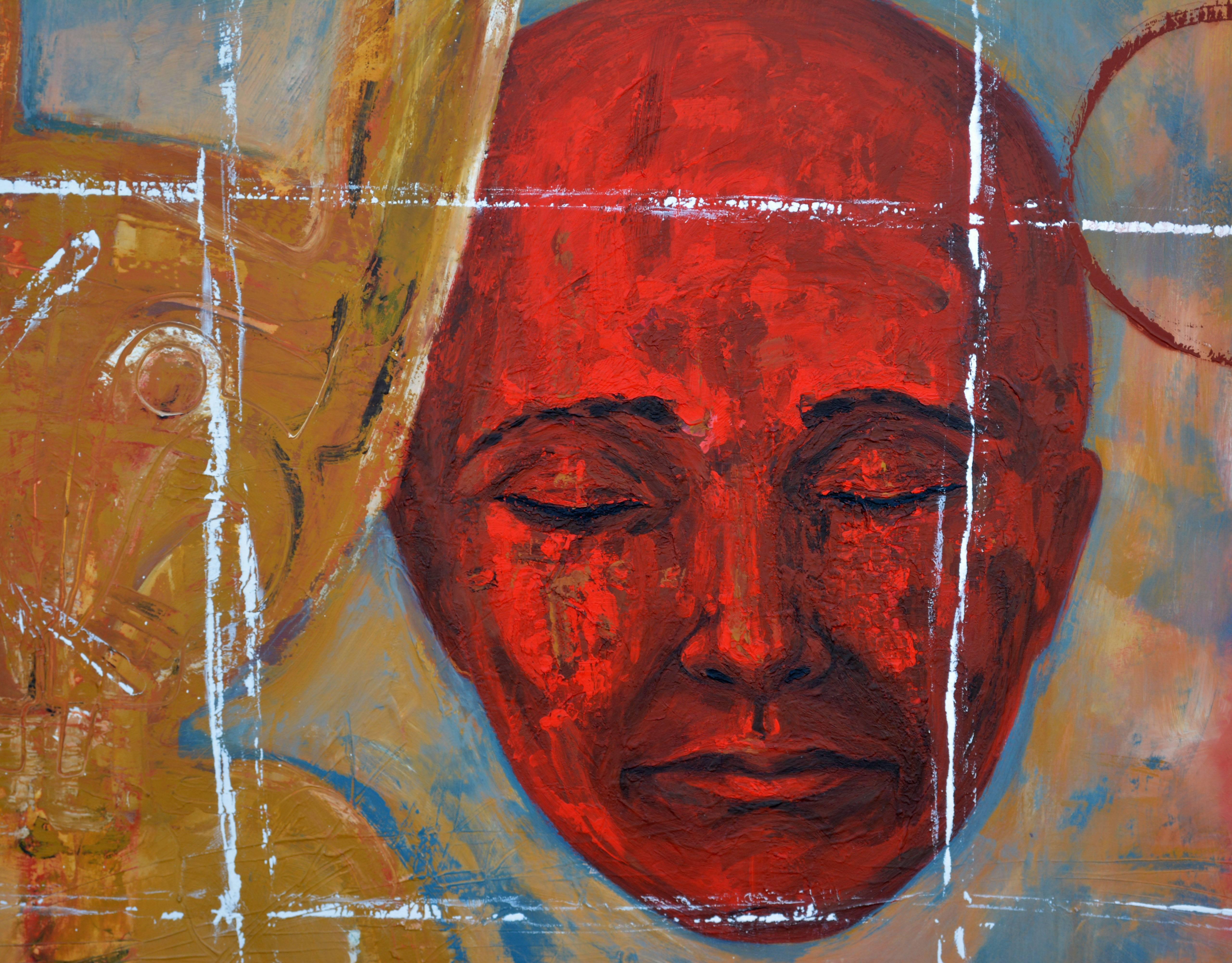 Painted 'Equilibrio' Huge Important Abstract Oil by Carlos Montes De Oca, Havana Cuba
