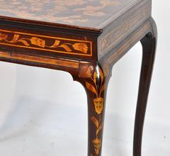 18th Ct. Dutch Marquetry Queen Anne Style Tea Table