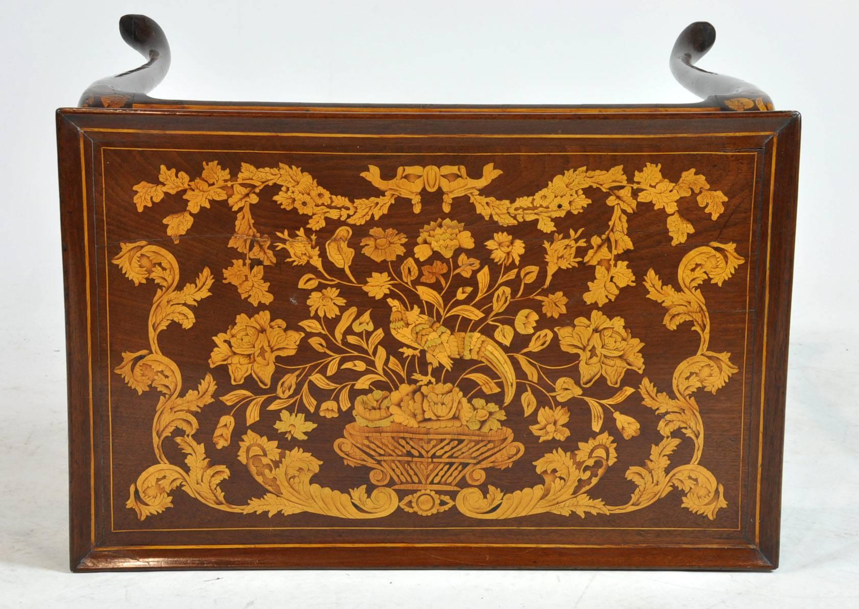 18th Century 18th Ct. Dutch Marquetry Queen Anne Style Tea Table