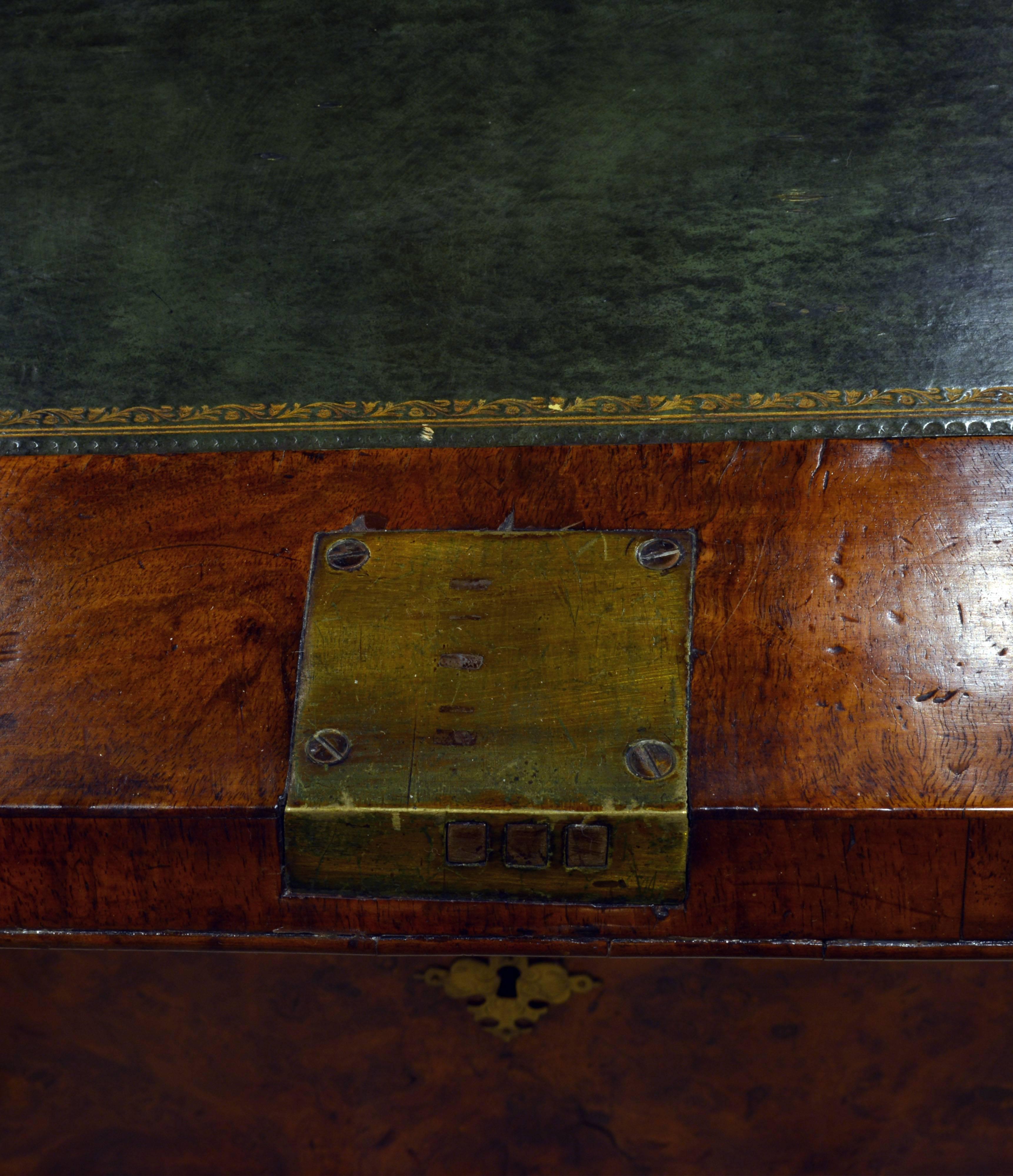 18th Century William & Mary Transitional Burled Walnut Secretary Bookcase