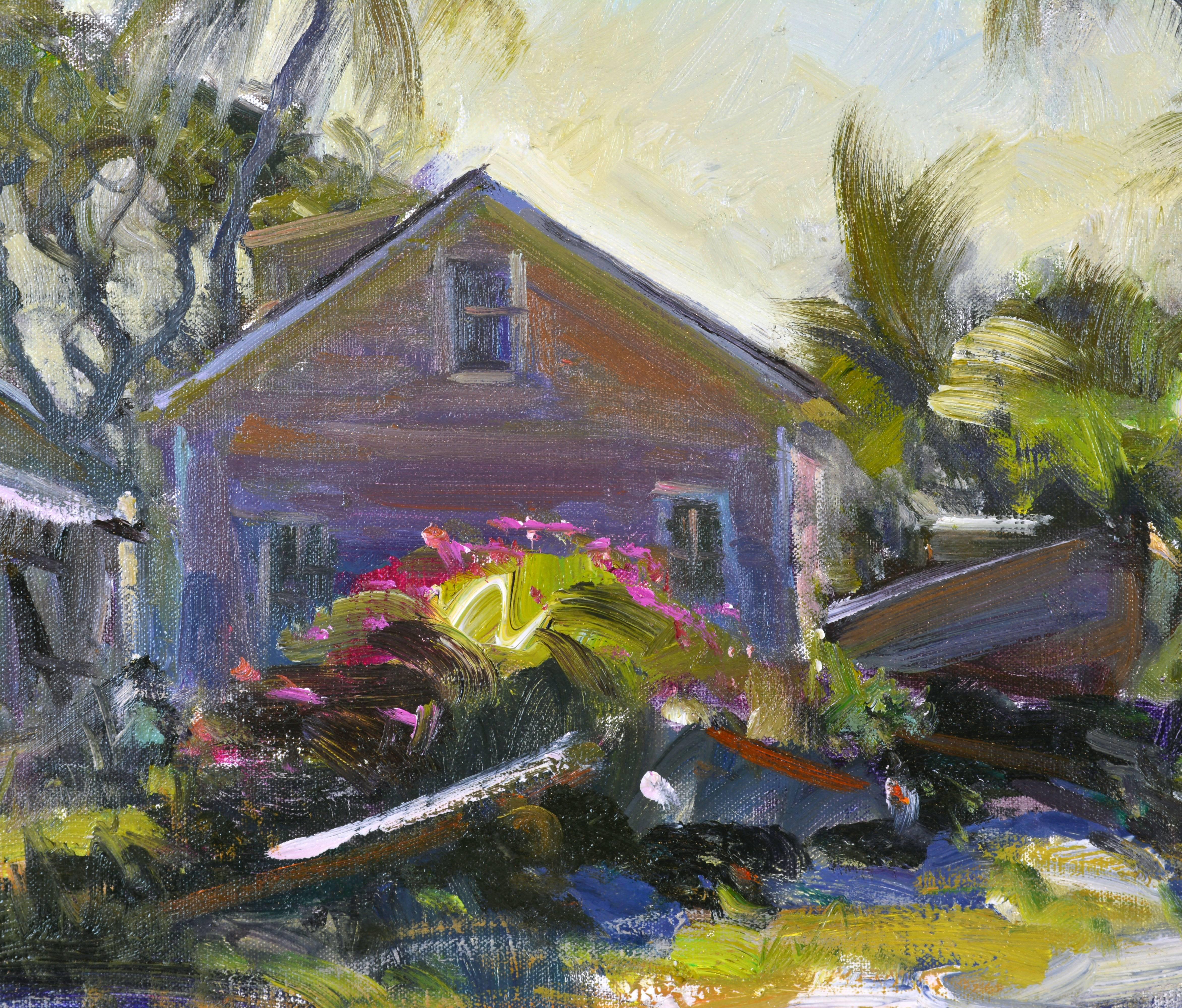Gilt 'Morning Light' Florida Impressionism by Robert C. Gruppe, American b. 1944